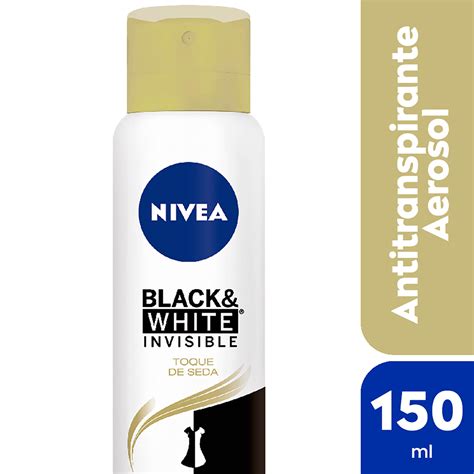 desodorante antitranspirante femenino nivea black white invisible toque de seda spray  ml