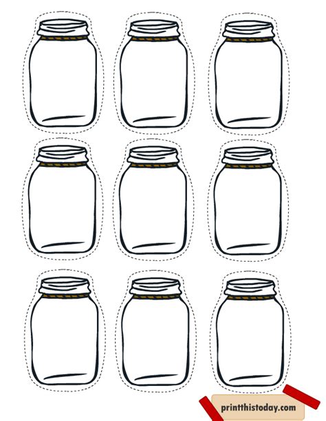 printable jar template