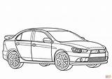 Coloring Mitsubishi Pages Lancer Car Ralliart Drawing Cars Mandala Template 2009 Choose Board sketch template