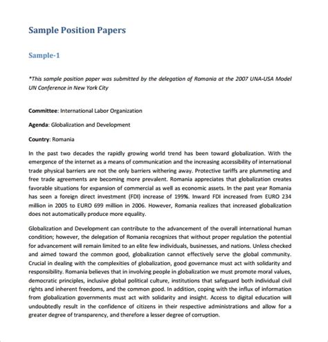 student simple position paper sample upsr english essay sample