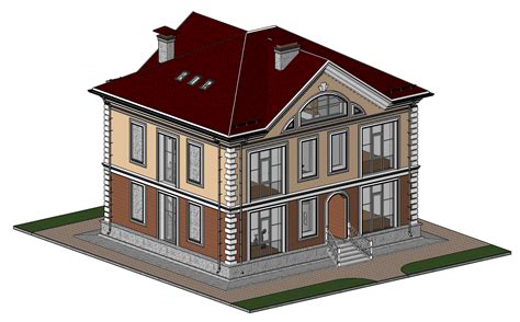 cottage house  revit   rafter system