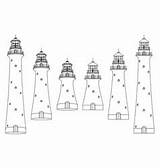 Lighthouse Beacon Outline sketch template