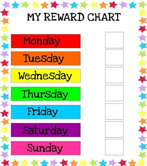 printable monday  friday chart  calendar