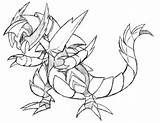 Pokemon Haxorus Garchomp Fakemon Pintar Evolution Dibujosonline Legendario Coloringonly sketch template
