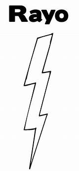 Rayos Colorear Lightning Fichas sketch template