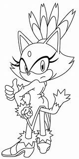 Sonic Blaze Coloring Cat Pages Girls Comments Deviantart Library Clipart sketch template