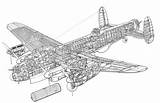 Avro Lancaster Cutaway Bomber War Drawing Heavy Second Ii Tags sketch template