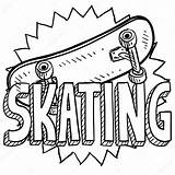 Skates Skateboarding Sketch Schets Rijden Lhfgraphics Depositphotos Myrl Coloringcity Sponsored sketch template