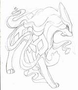 Suicune Pages Coloring Template sketch template