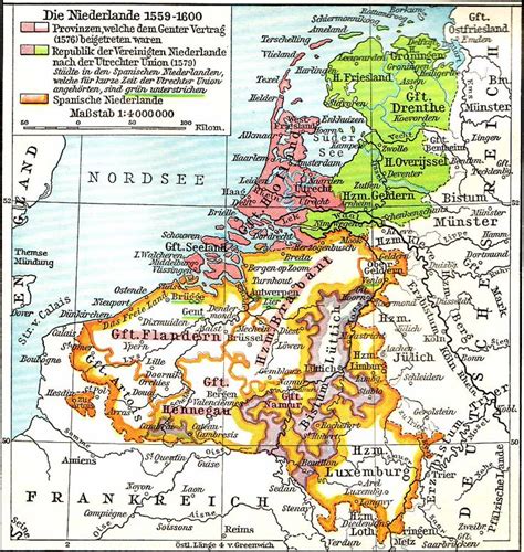 german map   netherlands   click  enlarge putzgers fw historischer