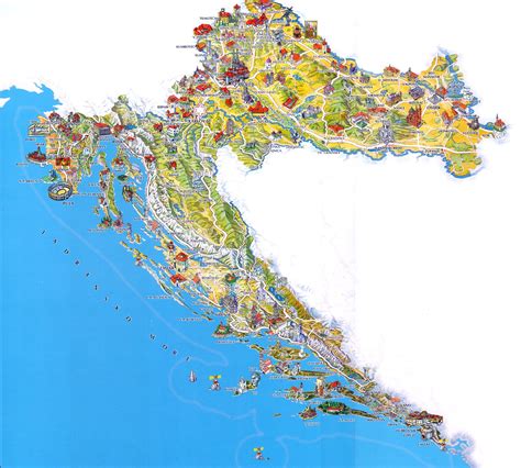 mappa cartina croazia guida croazia turismo  vacanze