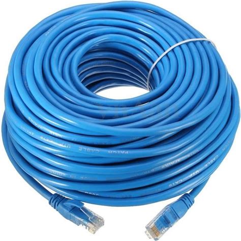 link  cable reseau bleu ethernet rj  cat stp qualite pro connexion internet box tv