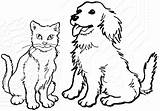 Coloring Dog Cat Pages Kids Animals Dogs Printable Color Sheets Happy Cats Colouring Realistic Breed Print Drawing Puppy Benefit Kitty sketch template