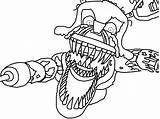 Foxy Fnaf Mangle Funtime Freddys Animatronics sketch template