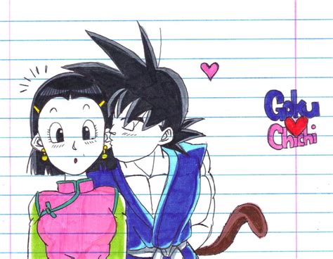 Goku And Chichi Kiss By Oneforohfour On Deviantart