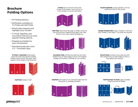 brochure folds  list  folding options primoprint blog