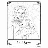 Coloring Agnes Saints Catholic Kids St Sheets Pages Girls Visit Club Religious Education Church sketch template