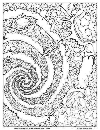 galaxy coloring page  adults tims printables