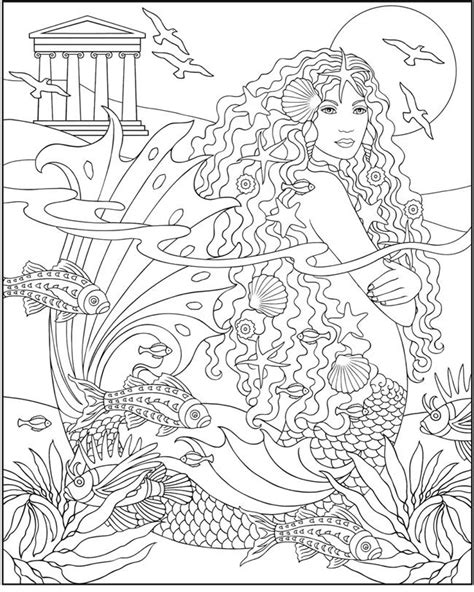 ideas  coloring mermaid coloring pages adults