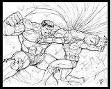 Hulk Spiderman Superman sketch template