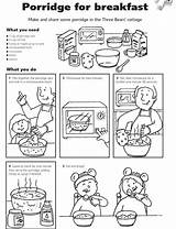 Goldilocks Bears Three Porridge Preschool Activities Rhyming Nursery Instructions Book sketch template