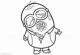 Zombie Minion Coloring Pages Printable Kids sketch template