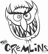 Gremlins Coloring Gremlin Pages Scary Monsters Color Supercoloring Drawing Printable Silhouettes Popular sketch template