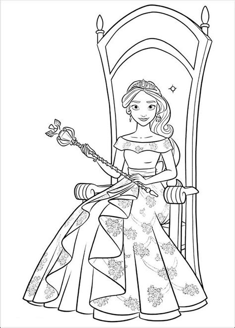 princess elena coloring page youngandtaecom coloriage livre de