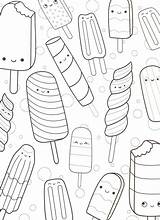 Coloring Pages Kawaii Cute Food Adult Book Sheets Printable Super Yummy Kids Girls Adults Color Coloriage Fresh Stock Colouring Print sketch template