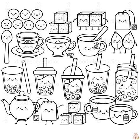 kawaii boba tea coloring pages  wallpapers hd   porn website