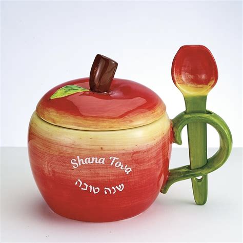 apple honey dish  spoon cohens judaica