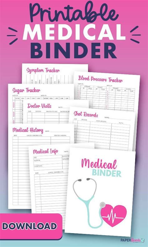 printable medical binder forms kids medical history form
