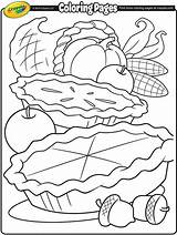 Coloring Crayola Pages Thanksgiving Fall Christmas Cornucopia Food Pie Color Feast Printable Pumpkin Hajj Dude Perfect Sheets Print Dinner Plate sketch template