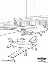 Coloring Planes Pages Disney Kids Printable Dusty Airplane Boeing Jet 737 Pixar Airlines American Jumbo Cartoons Sheets Coloring4free Ecoloringpage Colouring sketch template