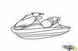 Jet Ski Seadoo Coloring Transportation Pages Drawing Printable Draw Drawings Kb sketch template