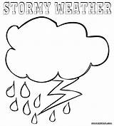 Weather Coloring Pages Stormy Print sketch template