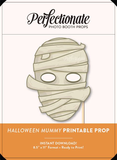 mummy mask printable halloween mummy printable prop mummy etsy