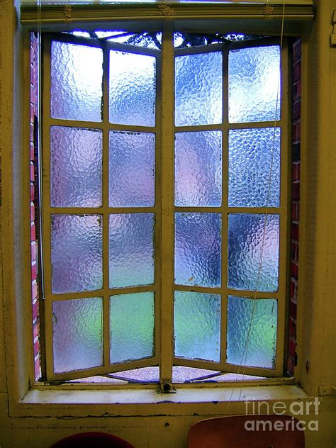 Window Panes Of Glass In Blues And Purples Photograph By Wernher