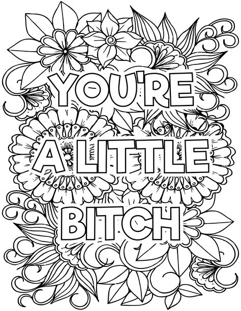 adult swear words coloring book pages etsy