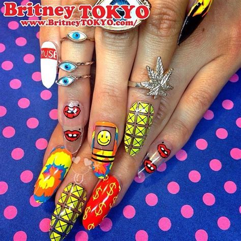 britney tokyo nail wrap designed  britney tokyo