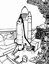 Coloring Space Spacecraft Pages Shuttle Preparation Initial Launch Before Spaceship Getdrawings sketch template