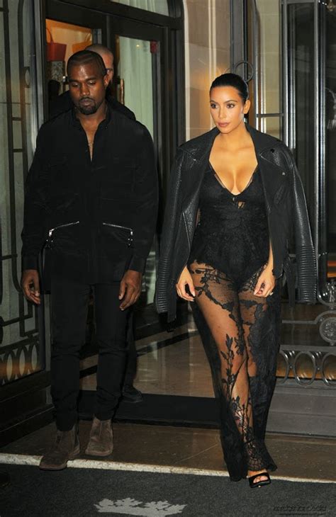 Kim Kardashian Attend Lingerie Outfit Going To The