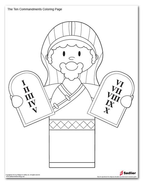 ten commandments colouring pages page  bible coloring pages cute