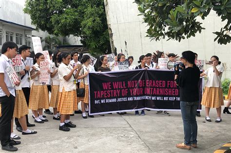 fresh protest at pisay over photo scandal as graduation nears abs cbn