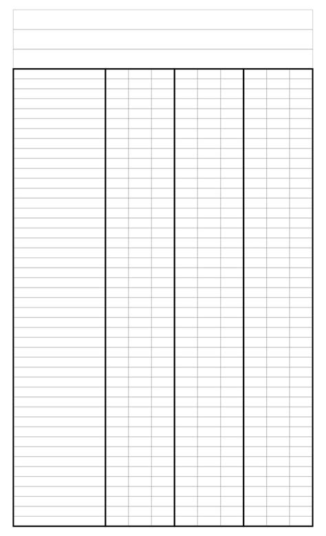 printable  column chart  lines paper templates printable