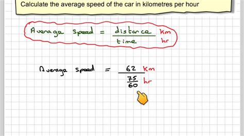 finding  average speed   car  km  hour youtube
