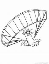 Perry Paraglider Phineas Platypus Ferb Xcolorings 880px 55k 680px sketch template
