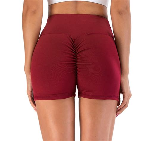 cross1946 sexy women high waisted workout gym booty yoga shorts sports