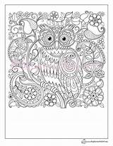 Coloring Paisley Owl Cute Pages Adult Pattern Etsy Sheet Pdf Line sketch template