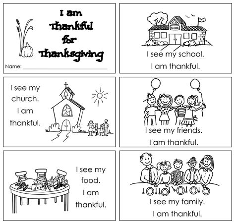 printable thanksgiving books  kindergarten